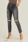 Risen High Rise Relaxed Fit Black Wash Skinny