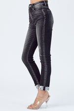 Load image into Gallery viewer, Risen High Rise Vintage Washed Cuffed Skinnies
