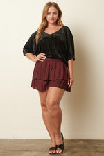 Load image into Gallery viewer, This Is What A Woman Wants Burgundy Skort
