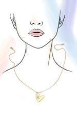 Load image into Gallery viewer, Heart Initial Pendant Necklace ~ 18k Gold Dipped
