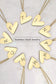 Heart Initial Pendant Necklace ~ 18k Gold Dipped