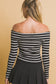 Striped Bardot Top