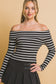 Striped Bardot Top