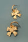 Textured Bow Drop Hoop Earrings
