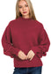 Modern Muse Mock Neck Sweater ~ Cabernet