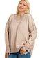Two-Tone Haven Sweater ~ Ash Mocha/Ivory