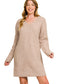 Warm Wishes V-Neck Sweater Dress ~ Ash Mocha