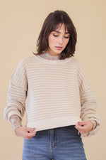 Load image into Gallery viewer, Sandstone Textured Knit Sweater
