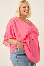 Load image into Gallery viewer, I Think Of You Ruffled Chiffon Top
