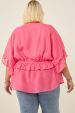 Load image into Gallery viewer, I Think Of You Ruffled Chiffon Top
