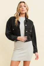 Load image into Gallery viewer, Midnight Mood Denim Jacket

