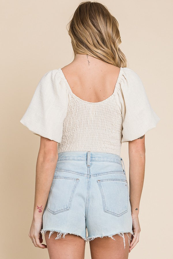 Flutterkiss Bodysuit in Natural
