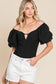 Flutterkiss Bodysuit in Black