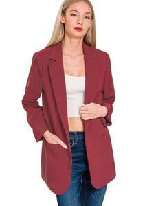 Run The World Blazer Burgundy