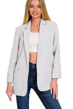 Load image into Gallery viewer, Run The World Blazer Light Gray
