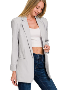 Run The World Blazer Light Gray