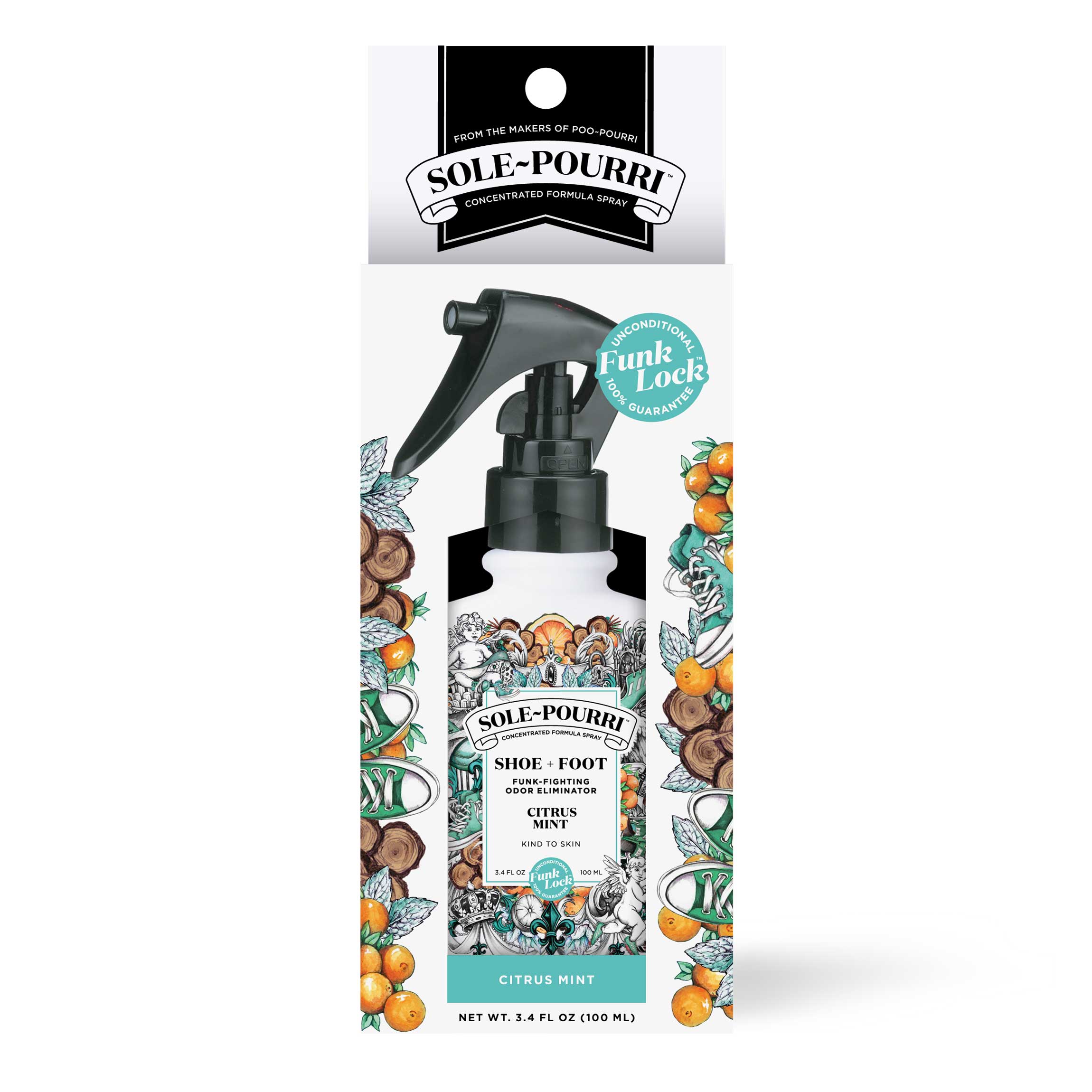 Sole~Pourri Shoe + Foot Odor Eliminator, Citrus Mint 3.4oz