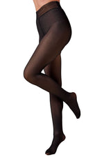 Load image into Gallery viewer, Faux Sheer Fleece Lined Tights – Black
