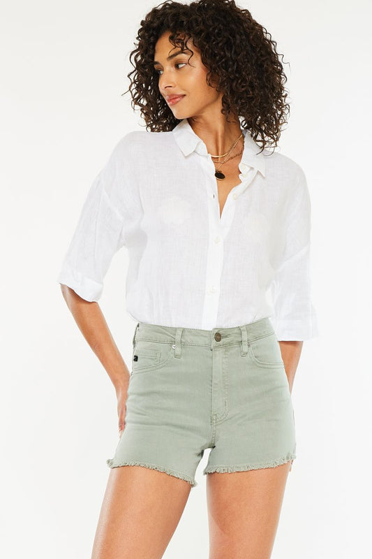 KanCan Olive You Denim Shorts