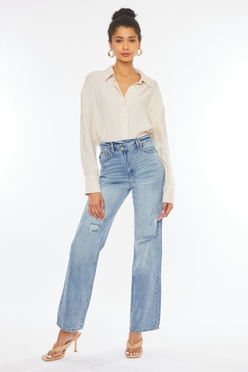 KanCan Vintage Vibe Wide-Leg Jeans