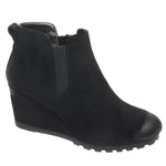 Load image into Gallery viewer, Pierre Dumas Wedge Booties ~ Black
