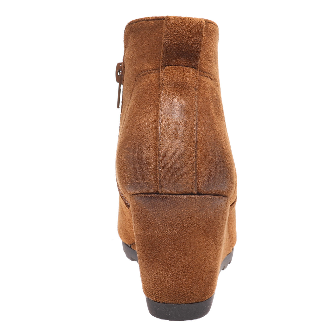 Pierre Dumas Wedge Booties ~ Whiskey