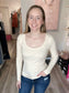 Hold Tight Ribbed Scoop Neck Long Sleeve Tee