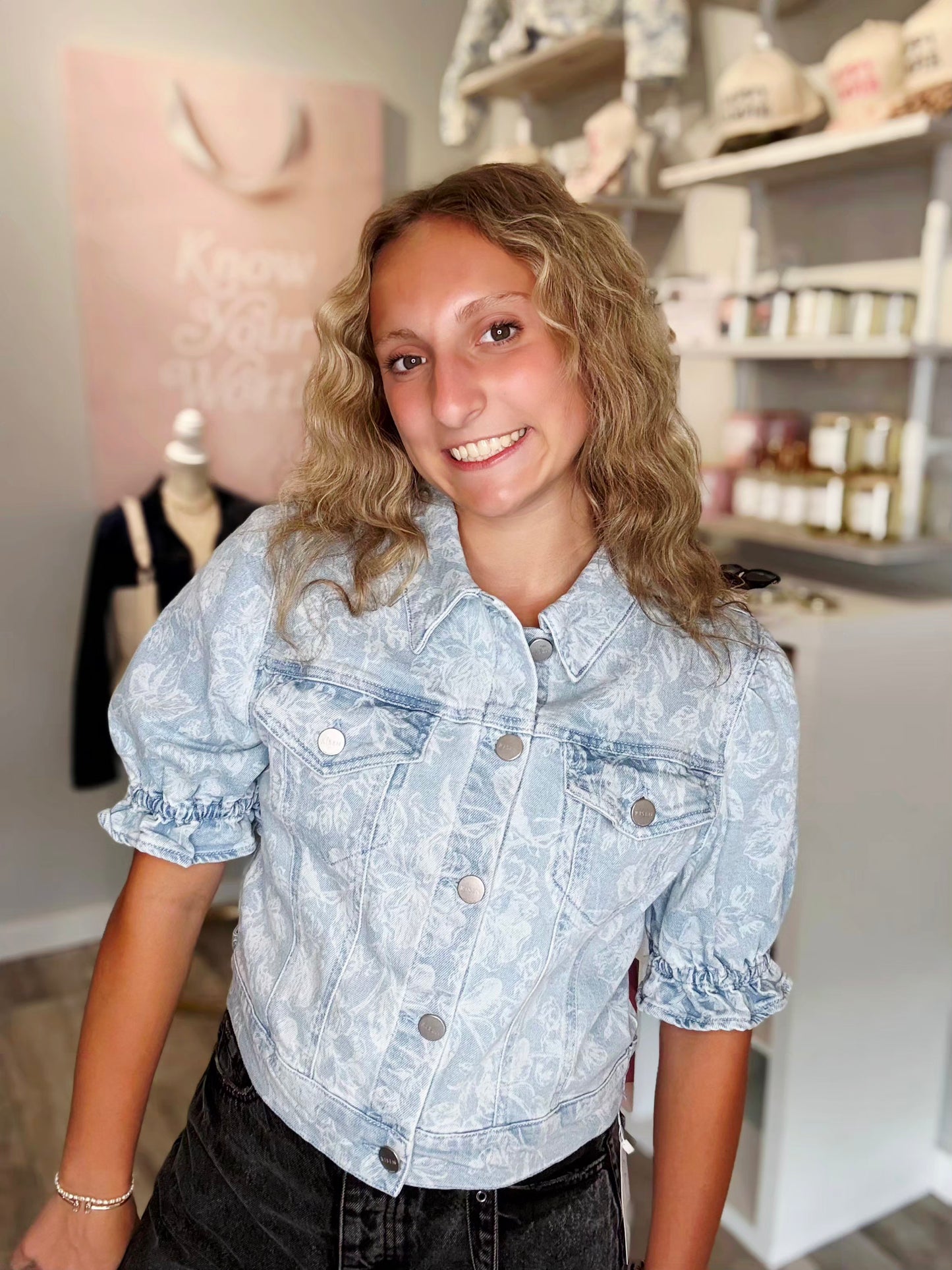 Forget Me Not Denim Top