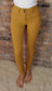 High Waisted Colored Pants - Mustard