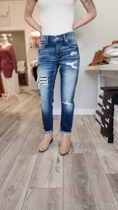 KanCan Mid-Rise Slim Boyfriend Jean