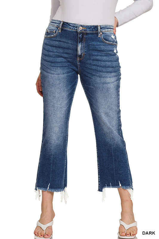 Kick Crop Denim Flares