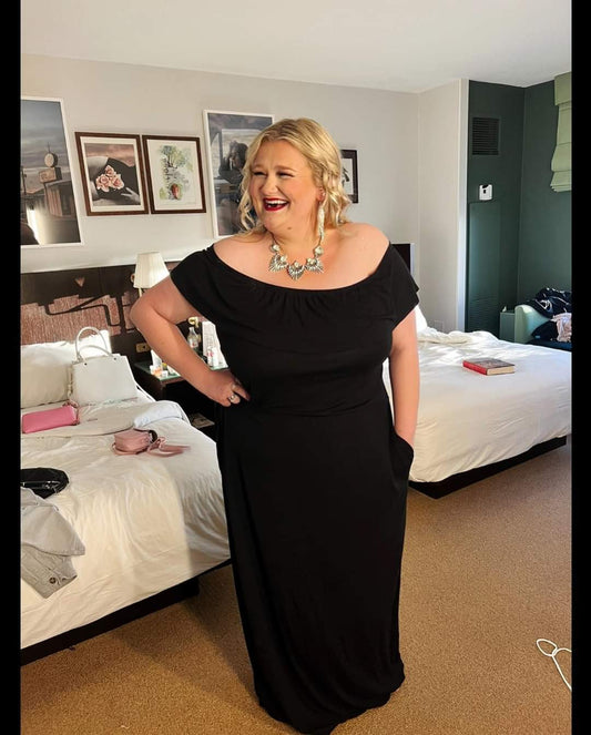 Off the Shoulder Dress - Black